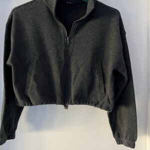 Forever 21 Charcoal Zip-Up Jacket